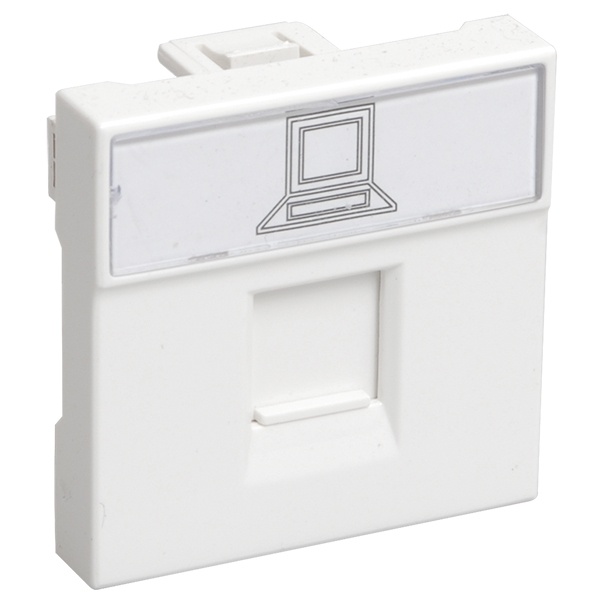 Розетка информационная ИЭК Праймер RJ-45 UTP категория 5e 2 модуль белый