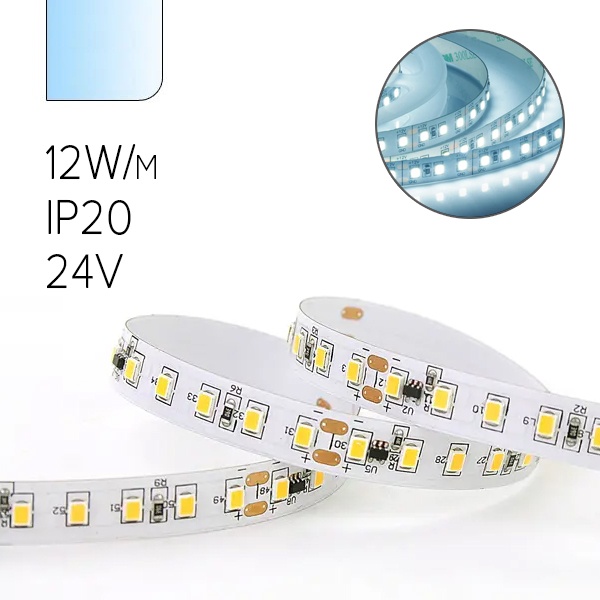 Лента JazzWay PLS PRO 2835/ 12W/m 120-24V - 6000K IP20 5m