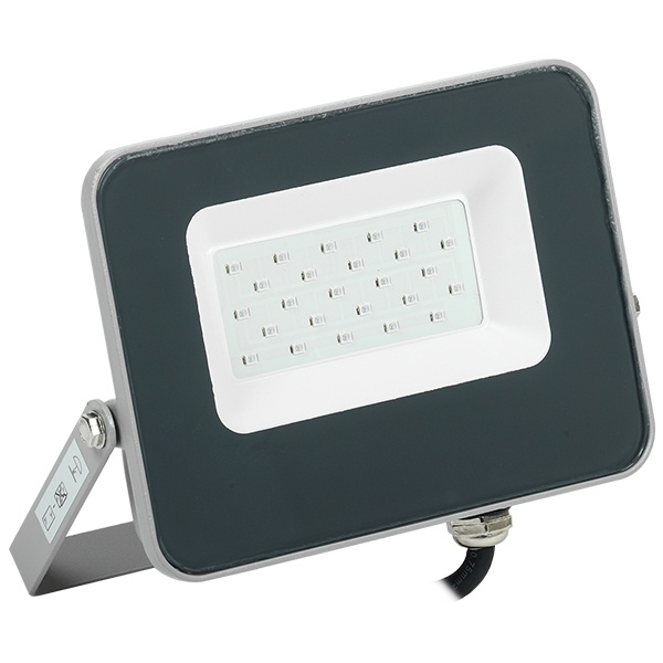 Прожектор светодиодный ИЭК LED СДО 07-20B 20W 220V синий IP65 серый корпус