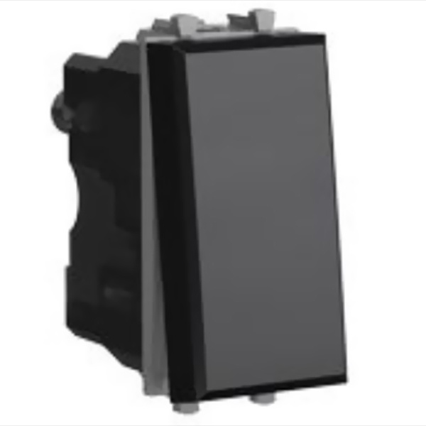 Выключатель DKC Avanti 1 модуль черный квадрат