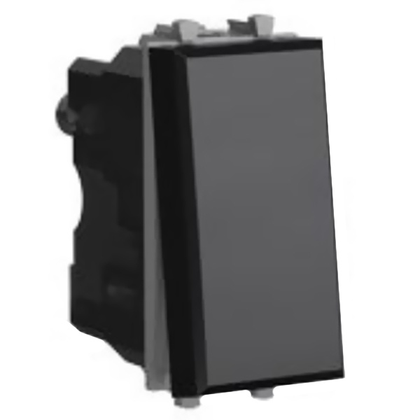 Кнопка DKC Avanti модульная 1 модуль 16А черный квадрат