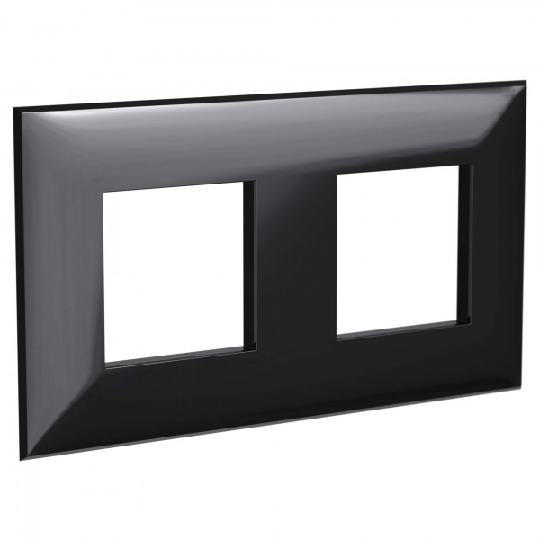 Рамка 4 модуля DKC Avanti, черный квадрат
