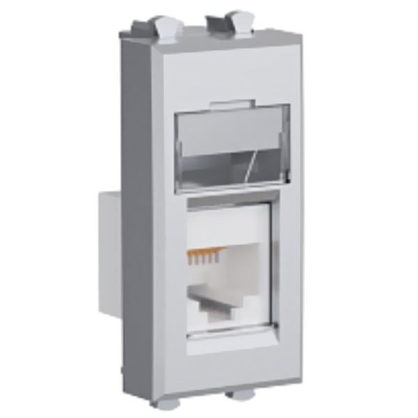 Компьютерная розетка RJ-45 модульная DKC Avanti кат.5е 1 модуль, закаленная сталь