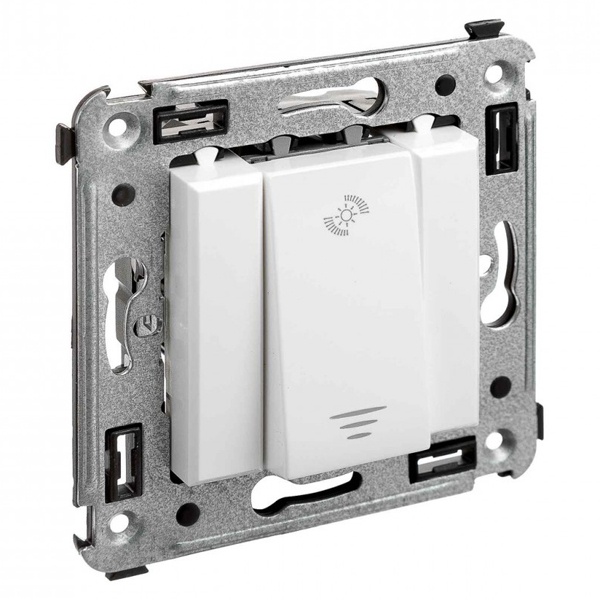 Диммер кнопочный DKC Avanti в стену универсальный 3-х проводный 3-220Вт, белое облако