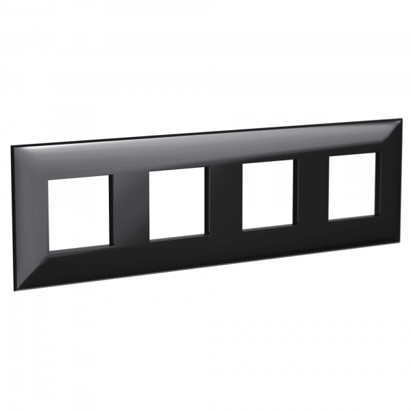 Рамка 8 модуля DKC Avanti, черный квадрат