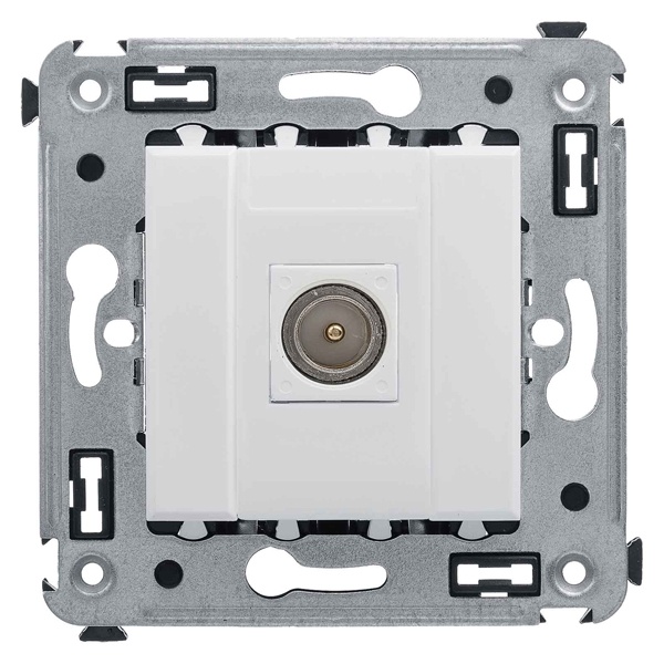 Розетка TV DKC Avanti одиночная в стену, белое облако