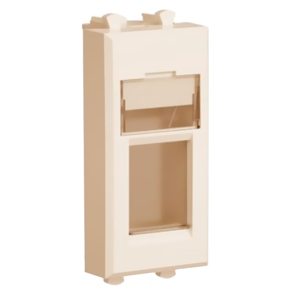 Адаптер для розеток DKC Avanti типа Keystone 1 модуль, ванильная дымка