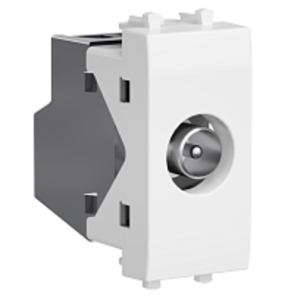 Розетка DKC Avanti TV проходная модульная 1 модуль белое облако