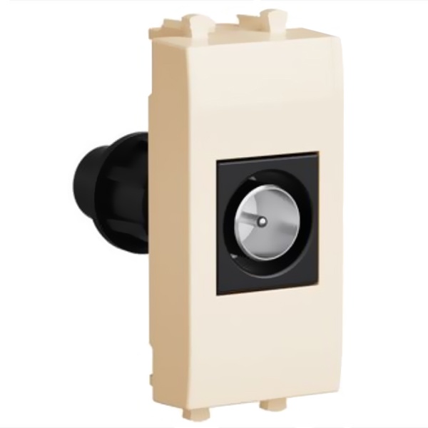 Розетка TV DKC Avanti проходная модульная 1 модуль, ванильная дымка