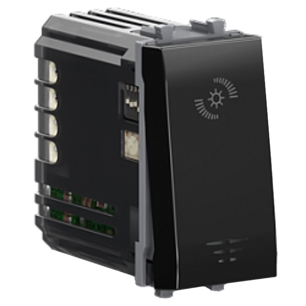 Диммер DKC Avanti кнопочный модульный универсальный 3-220Вт 1 модуль черный квадрат