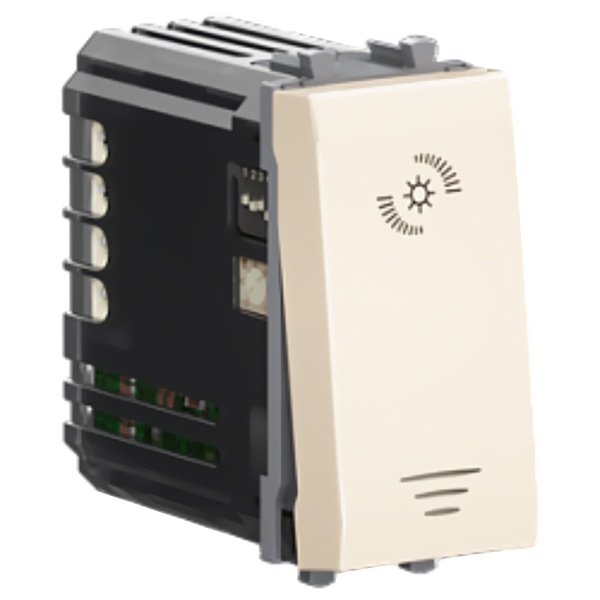 Диммер кнопочный DKC Avanti модульный универсальный 3-220Вт 1 модуль, ванильная дымка