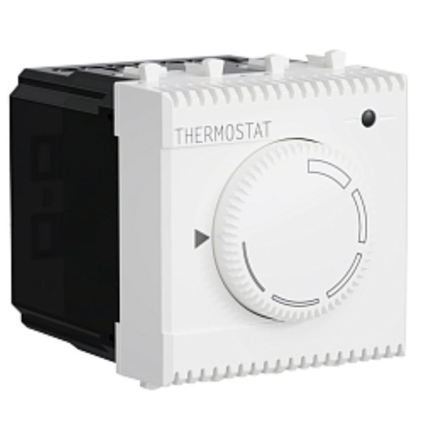 Термостат DKC Avanti модульный для теплых полов 2 модуля 16А (с датчиком) белое облако