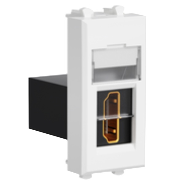 Розетка DKC Avanti HDMI модульная тип А-А 1 модуль белое облако