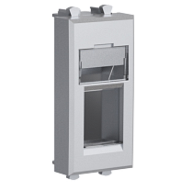 Адаптер для розеток DKC Avanti типа Keystone 1 модуль, закаленная сталь