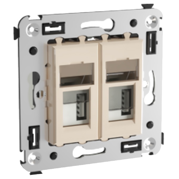 Зарядное устройство USB DKC Avanti в стену 5В,2,1А, ванильная дымка