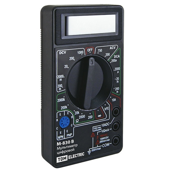 Мультиметр цифровой TDM МастерЭлектрик М-830В