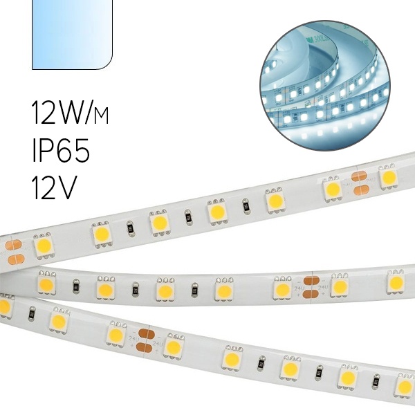 Светодиодная лента Foton FL-Strip 2835-SW60-CW 12W/m 6500K 12V 1250lm/m IP65 холодный белый 10x5m