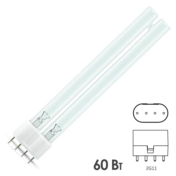 Лампа бактерицидная Philips TUV PL-L 60W/4P HO 2G11 L415mm специальная безозоновая 871150071034540