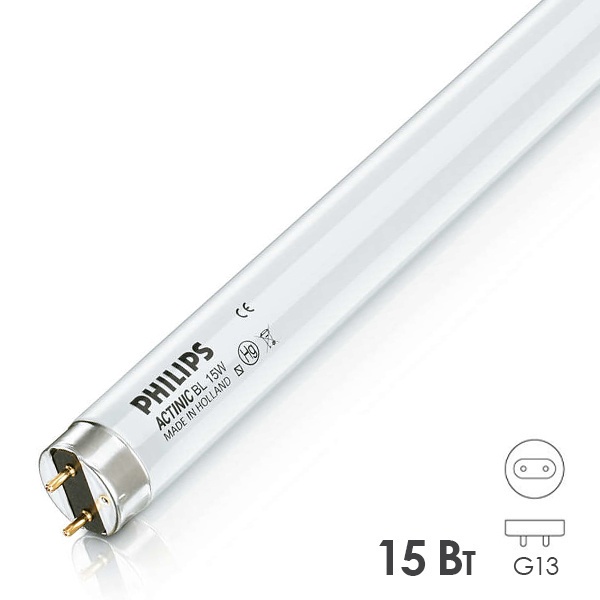 Лампа Philips Actinic BL TL-D 15W/10 G13 350-400nm сушка гель-лак-полимер