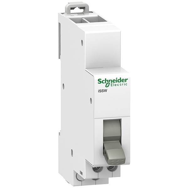 Двухпозиционный переключатель iSSW Acti 9 Schneider Electric 2 полюс 1НО+1НЗ 20А 250В 1 модуль