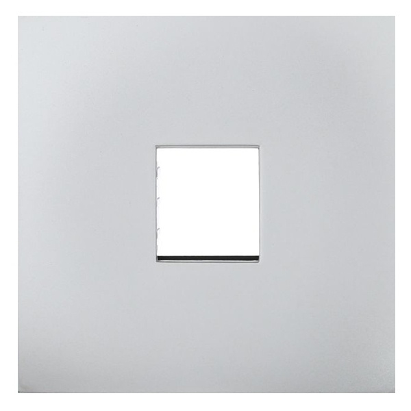 Накладка Экопласт для RJ-разъема на 1 вход без разъема LK60, серебристый металлик