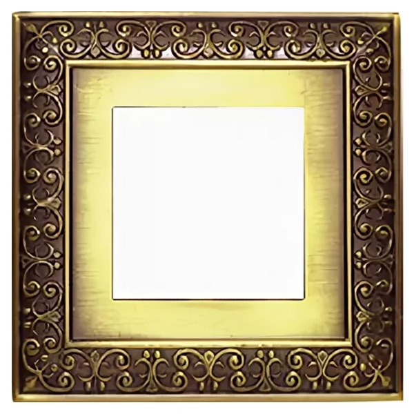 Рамка 1-постовая Экопласт LK45 декоративная металлическая в комплекте с суппортом (бронза),