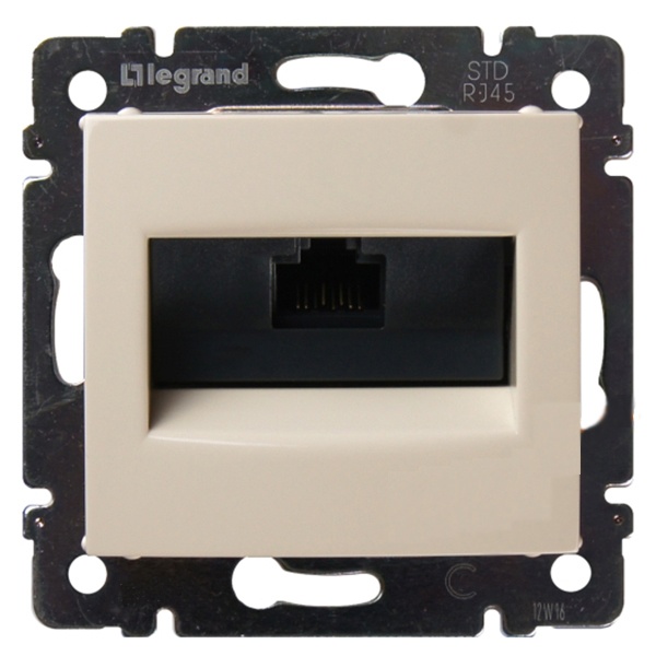 Информационная розетка Legrand Valena RJ45 категория 6 UTP 1 выход слоновая кость (бежевый)