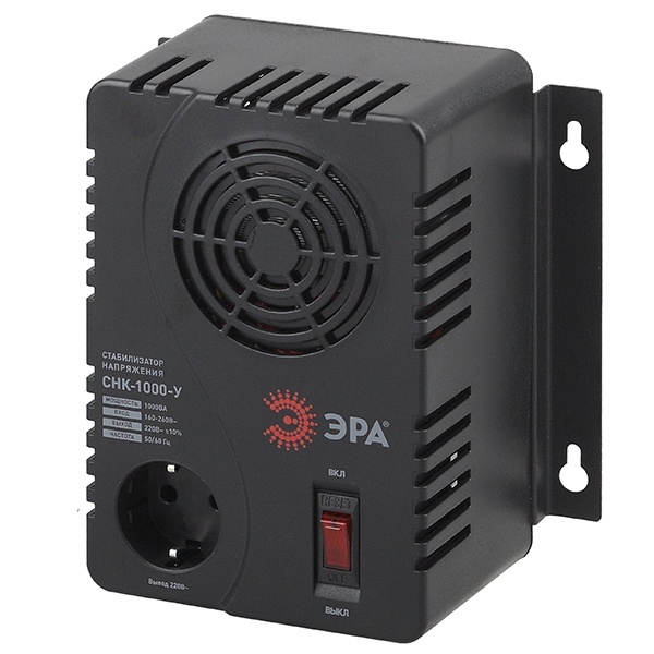 Стабилизатор напряжения ЭРА СНК-1000-У 160-260В, 1000ВА, 1 розетка