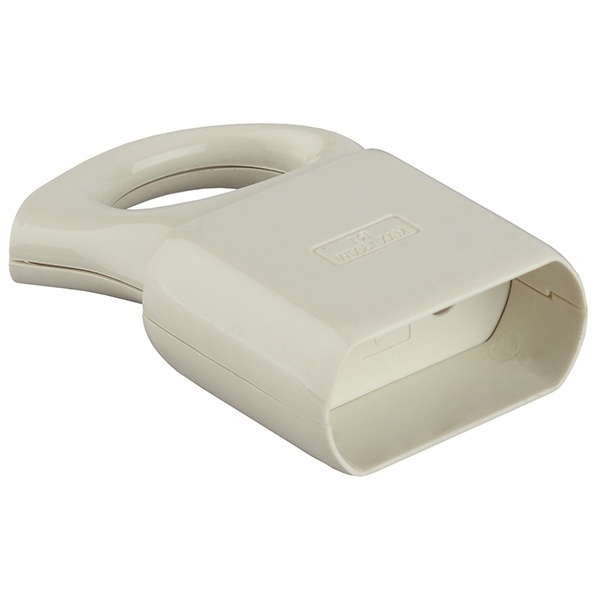 Розетка кабельная без заземления ЭРА R1 2P 6А угловая белая