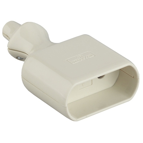 Розетка кабельная без заземления ЭРА R2 2P 6А прямая белая