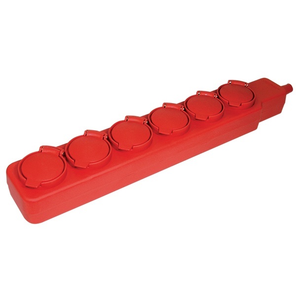 Удлинитель ИЭК У06В 6 мест с защитными крышками IP44 2Р+PE/5метров 3х1мм2 16А/250В