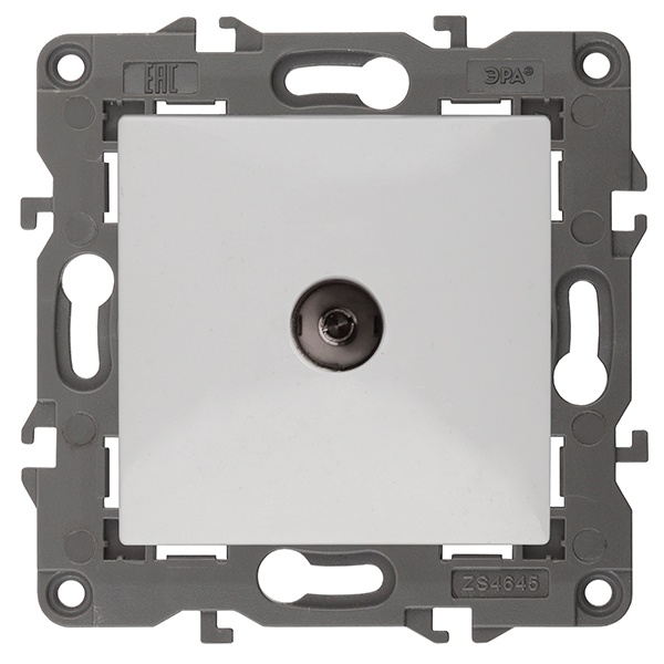 Розетка ЭРА TV одиночная IP20 Elegance белый 14-3101-01