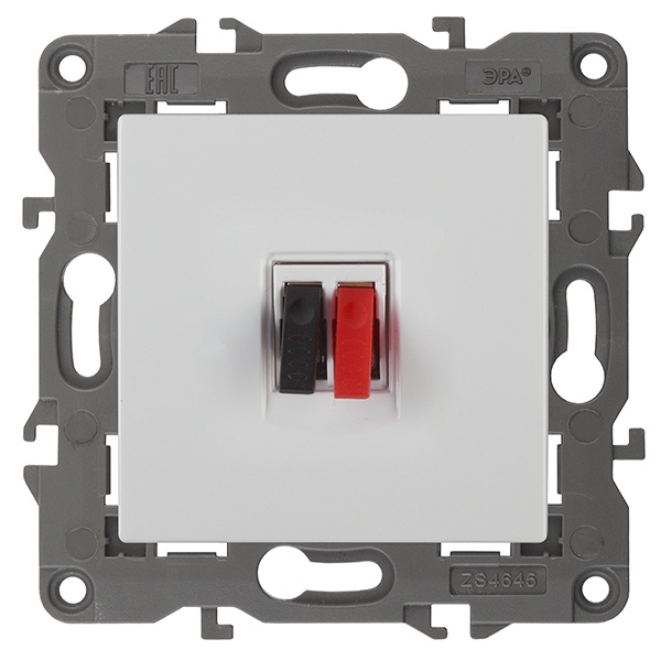 Розетка аудио ЭРА IP20 Elegance белый 14-3111-01