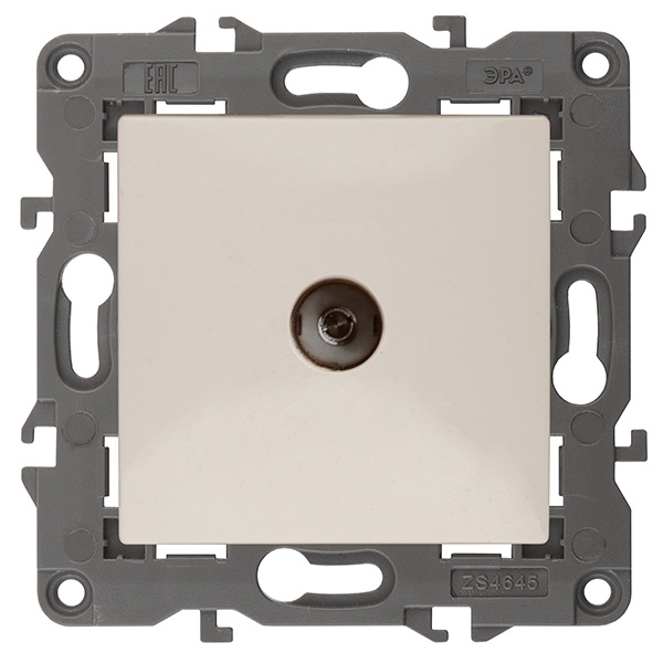 Розетка ЭРА TV одиночная IP20 Elegance слоновая кость 14-3101-02 (бежевый)