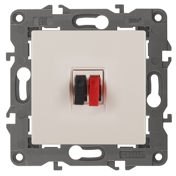 Розетка аудио ЭРА IP20 Elegance слоновая кость 14-3111-02 (бежевый)