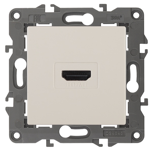 Розетка ЭРА HDMI IP20 Elegance слоновая кость 14-3114-02 (бежевый)