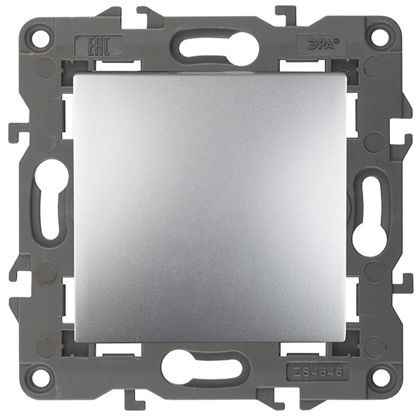 Переключатель промежуточный ЭРА 10АХ-250В IP20 Elegance алюминий 14-1108-03