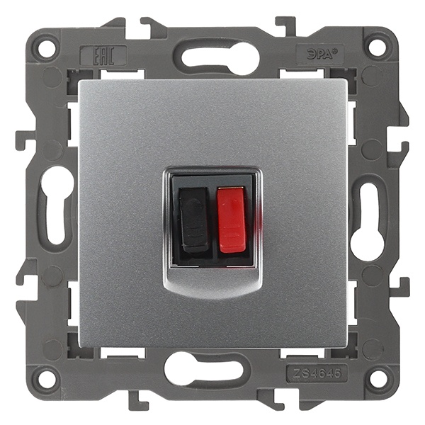 Розетка аудио ЭРА IP20 Elegance алюминий 14-3111-03