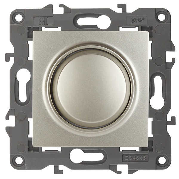 Светорегулятор поворотно-нажимной ЭРА 400ВА 230В IP20 Elegance шампань 14-4101-04