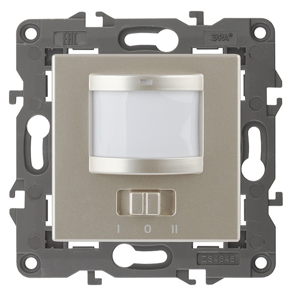 Датчик движения 2-проводной ЭРА 180-240В 200Вт IP20 Elegance шампань 14-4103-04