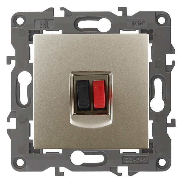 Розетка аудио ЭРА IP20 Elegance шампань 14-3111-04