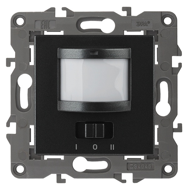 Датчик движения 2-проводной ЭРА 180-240В 200Вт IP20 Elegance антрацит 14-4103-05