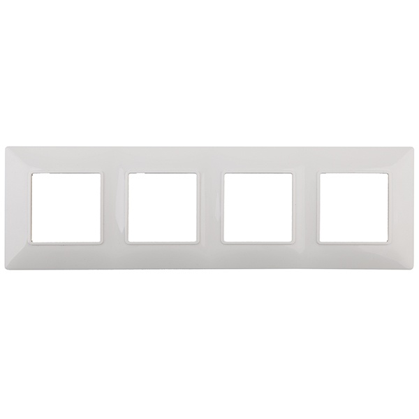 Рамка на 4 поста Эра Elegance белый 14-5004-01