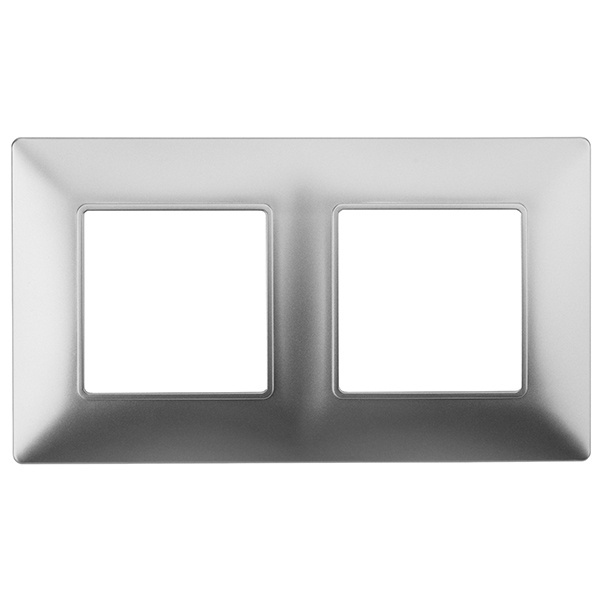 Рамка на 2 поста Эра Elegance алюминий 14-5002-03