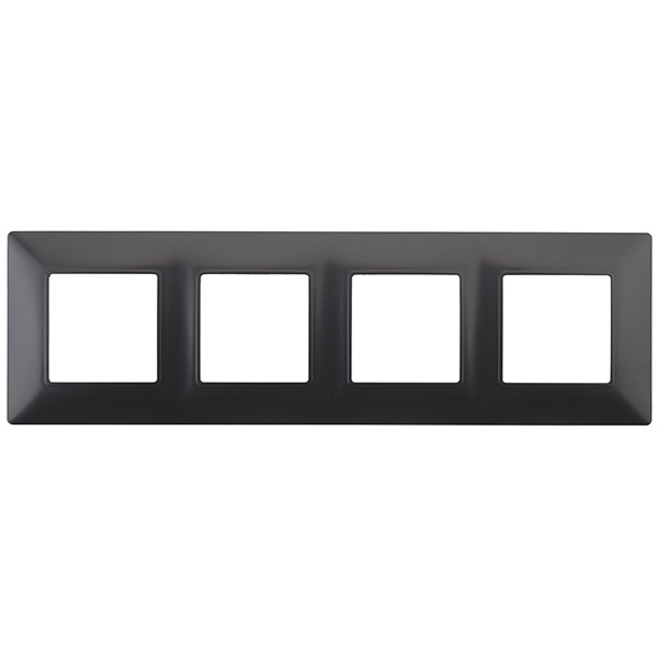 Рамка на 4 поста Эра Elegance антрацит 14-5004-05
