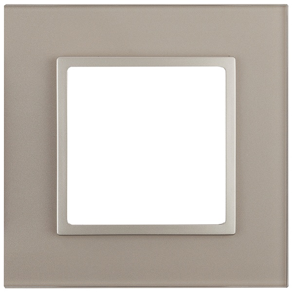 Рамка на 1 пост стекло Эра Elegance шампань+шампань 14-5101-04