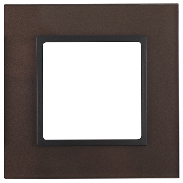 Рамка на 1 пост стекло Эра Elegance бронза+антрацит 14-5101-13