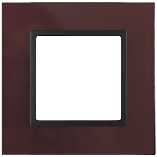 Рамка на 1 пост стекло Эра Elegance бордо+антрацит 14-5101-25