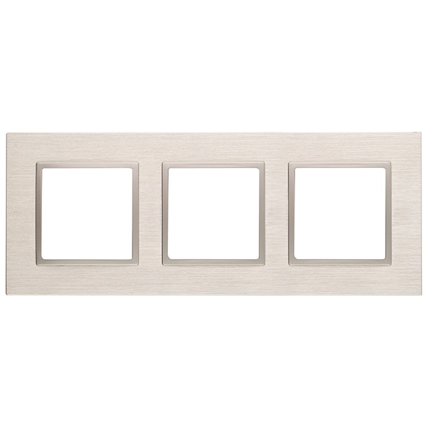 Рамка на 3 поста металл Эра Elegance шампань+шампань 14-5203-04