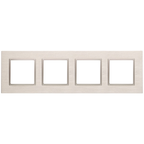 Рамка на 4 поста металл Эра Elegance шампань+шампань 14-5204-04